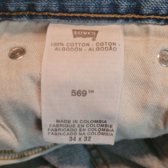 Vtg Levi's Jeans Size 34x32 Measures 34x31 Loose Straight 569 Y2K Streetwear - Picture 4 of 10